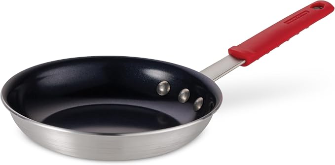 Tramontina Professional 8-Inch Ceramic Non Stick Small Frying Pan | Heavy-Gauge Aluminum Skillet with Ceramic Nonstick Coating, Dishwasher and Oven Safe, Black, Made in Brazil