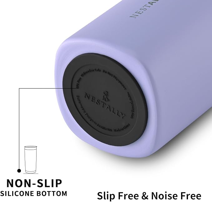 NESTALLY Crafted 20oz Insulated Coffee Tumbler with Lid,Lavender | Stainless Steel Double Wall Vacuum, BPA Free,Travel Coffee Mug Keeping Drink Cold & Hot,Gifts for Women Men Her Him