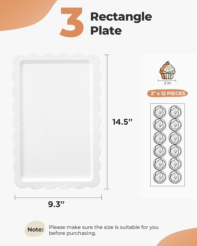 Kootek 5pcs Cupcake Stand Dessert Table Display Set Serving Tray for Party | 3-Tier Cupcake Stand, 3 Rectangular Trays, Hold 64 Standard Cupcakes, Cookie Display, BPA-Free, No Tools Required, Hand Wash