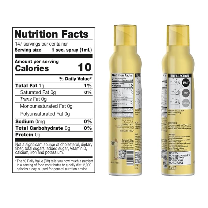 Mantova Spray High in naturally balanced omega fatty acids, with olive oil and avocado oil, 5 Fl Oz, ghee butter