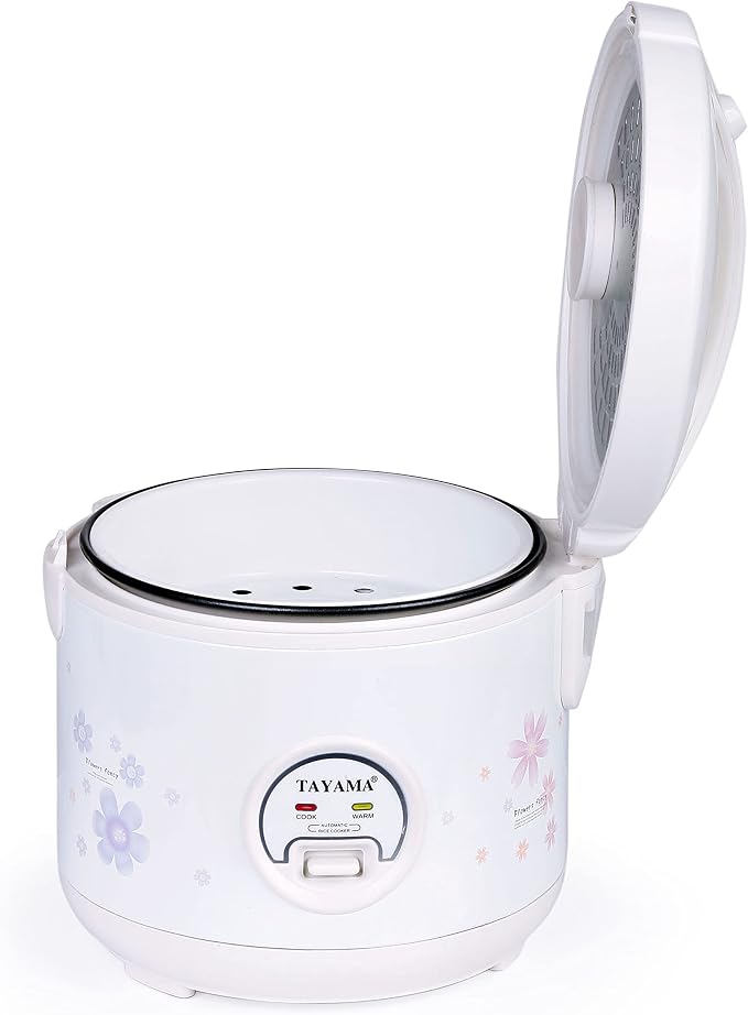 TAYAMA Automatic Rice Cooker & Food Steamer 10 Cup, White (TRC-10RS)