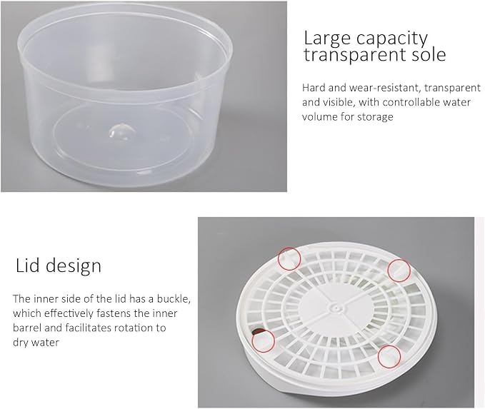 Salad Spinner, Vegetable Washer Dryer Drainer Strainer, Lettuce And Produce Dryer With Bowl, Colander And Built In Draining System For Fresh, Crisp,Salad And Produce
