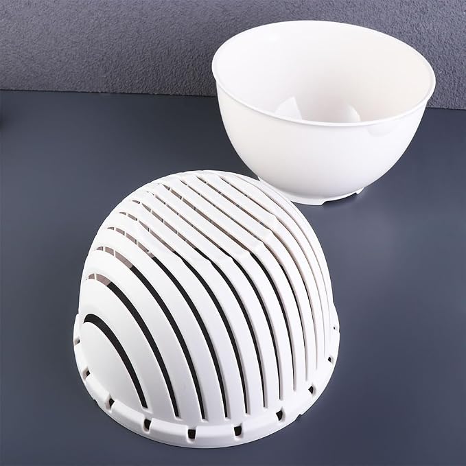 Vctitil Multi-Functional Fast Salad Cutter Bowl - Rotatable Chopping Tool Vegetable Slicer, Food Grade Material Cutting