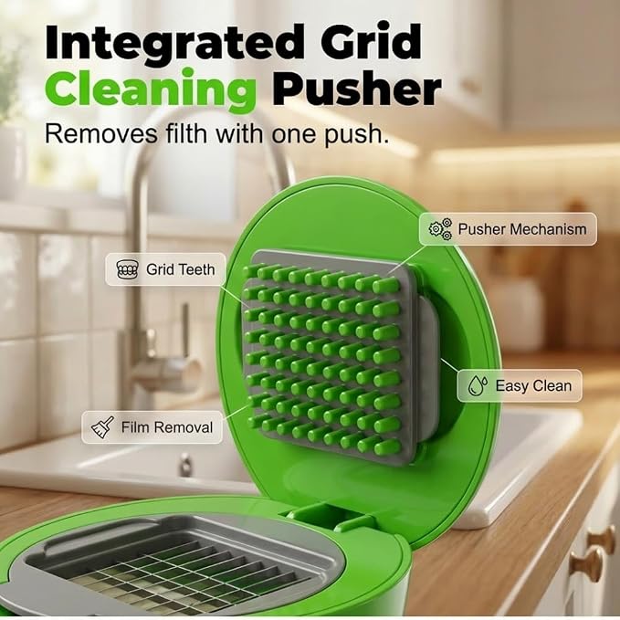 Mini Hand Garlic Mincer and Press with Collection Container (3) | Handheld Stainless Steel Blade Kitchen Gadget for Cooking Food Preparation