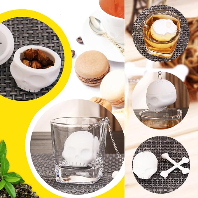 2 Pcs Horror Style Loose Tea Steeper, Tea Diffusers For Loose Tea | Creative Tea Steeper For Loose Tea, Gifts For Women And Tea Enthusiasts, Loose Leaf Tea Steeper Cute, Tea Steepers Gift Set