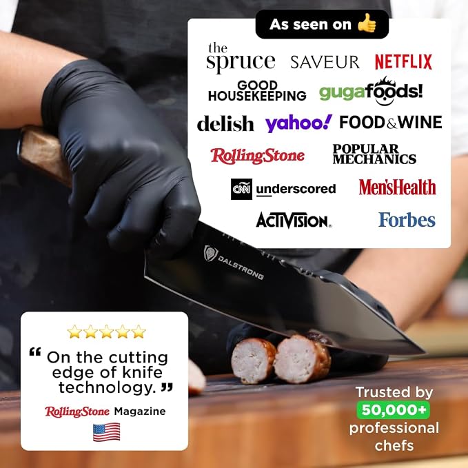 Dalstrong 2-Piece Set — 8" Chef & Paring Knife — Black Titanium-Coated 9CR18MOV Steel, 58+ HRC — For Daily Cooking & Prep — Dark Blade, Celestial Resin Handle, Valhalla Ravenstone, customer support