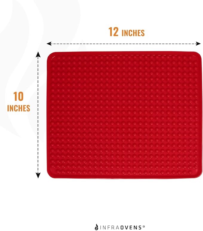 Toaster Oven Air Fryer Reusable Mats Accessories 10 x 12, Compatible with Cuisinart, Breville, Black and Decker + More, Non-Stick, Easy Clean, Food Safe Oven Liner Replacements for Parchment Paper