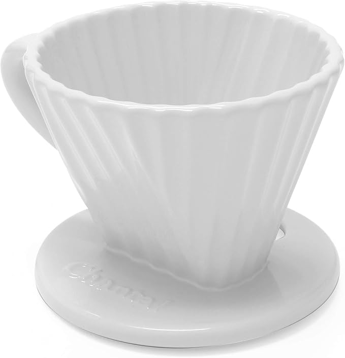 Chantal "Lotus ceramic pour over coffee dripper, 8 ounces (White)