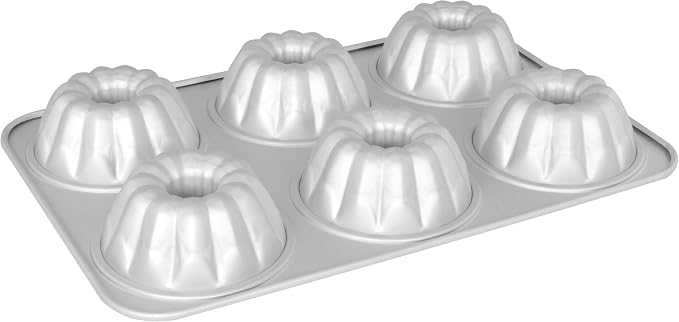 Fat Daddio's Anodized Aluminum Fluted Mini Cake Pan, 14.75 x 9.75 Inch