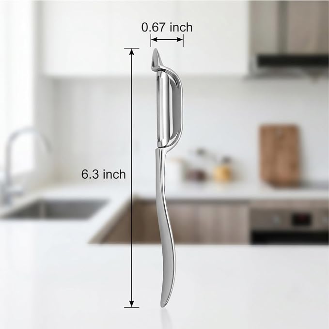 Vegetable Peeler for Kitchen with 2 Orange Citrus Peelers 1 Brush | Ultra Sharp Stainless Steel Swivel Blade,Non-Slip Left Hand Friendly, Easy Peeling for Potatoes, Carrots, Apples and Fruits