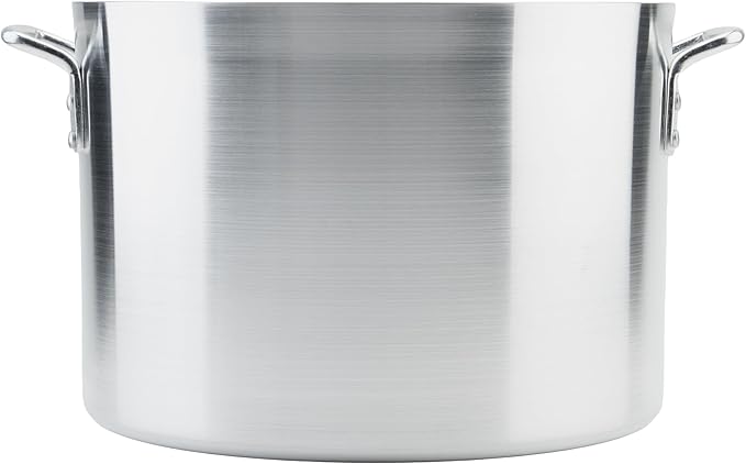 Winco 26 qt Elemental Aluminum Sauce Pot | Great for Sauces, Soups, Stocks and Batch Cooking