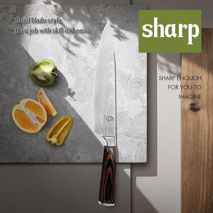 FULLHI Knife Set, 14pcs Japanese Knives Set, Premium German Stainless Steel chef Knife Set