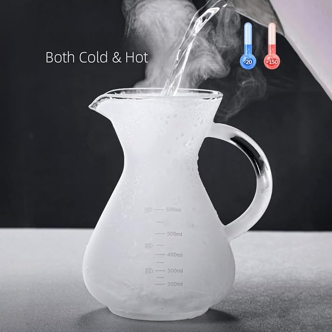 34oz Pour Over Coffee Maker with Stainless Steel Filter, Thickened Heat-Resistant Borosilicate Glass Dripper & Carafe, Stovetop Safe Hand Coffee Brewer with Handle for Home, Office, Camping (34oz)