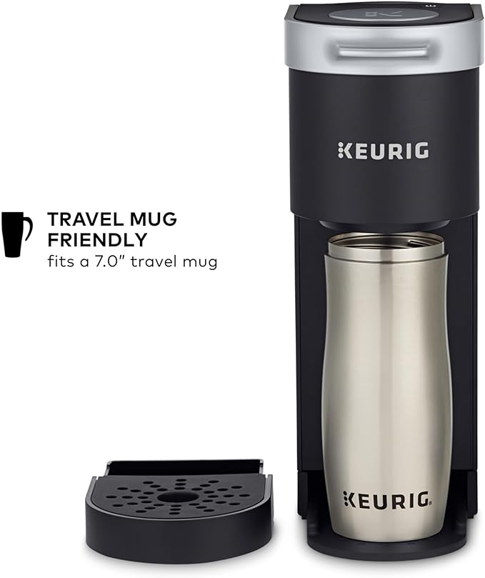 Keurig K-Mini Single Serve K-Cup Pod Coffee Maker, 6 to 12oz Brew size, with Cord Storage, Perfect for Small Spaces, Black | Cord Storage, Small Spaces