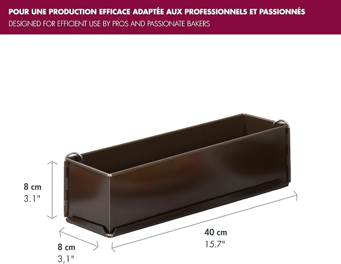 Gobel Loaf Pan/Pate Mold – Non-Stick – Removable Bottom – Professional Terrine Pan – 15 3/4" x 3 1/8"