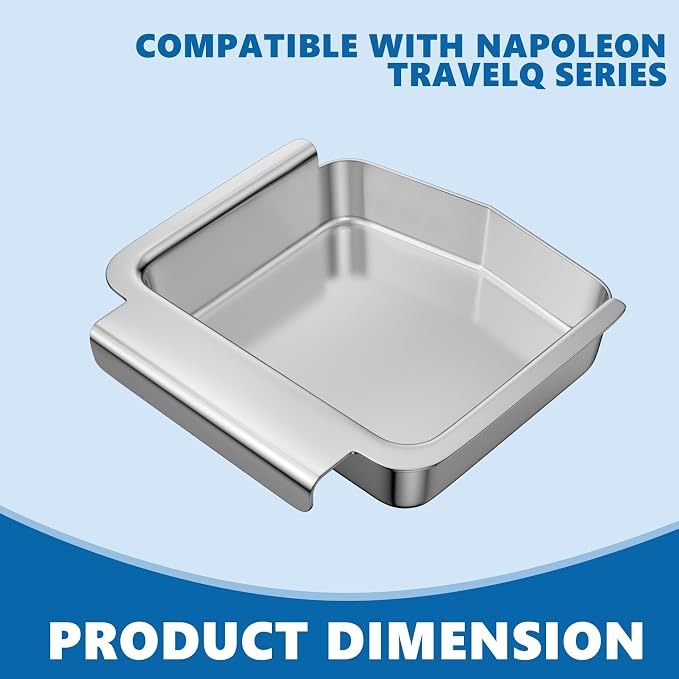 SafBbcue Grease Tray for Napoleon TravelQ 285 Series 62006 Accessories | Fits Napoleon TravelQ 285/TQ240/TQ285X/PRO285/PRO285X, Replaces 62006, Rust-proof, Easy Clean, Durable, Dishwasher Safe