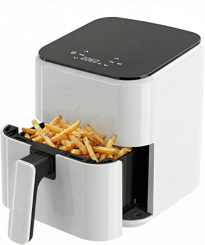 DUMOS 3 Qt Air Fryer, Compact Digital Airfryer with Auto Shut-Off, Fast Cooking for Quick Easy Meals, Space Saving Mini Air Fryer for Small Kitchens, Apartments & Singles