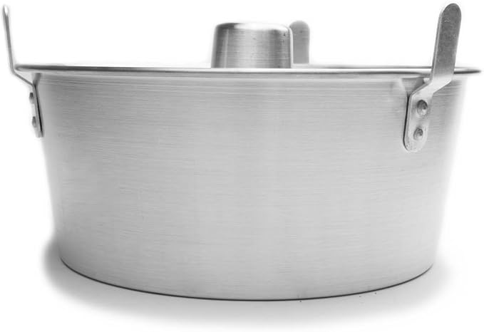 Fox Run Angel Food Cake Pan, Removable Bottom Aluminum 9.75" Reinforced Pan | Bake Bundt Cakes & Angel Food Cakes | Tube Cake Pan With Cooling Feet | Consistent Results | Kitchen Essential Baking Pan