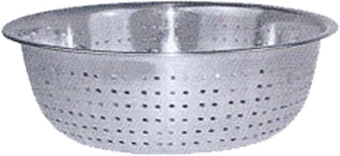 Winco 13" Chinese Stainless Steel Colander | Foodservice, Great for Draining Pasta, Rinsing Produce, Straining and Kitchen Prep