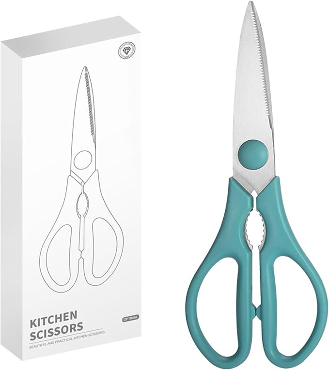 Kitchen Shears - Heavy Duty Cooking Scissors, Dishwasher Safe, Stainless Steel, Sharp Utility Shears for Poultry, Turkey, Chicken, BBQ