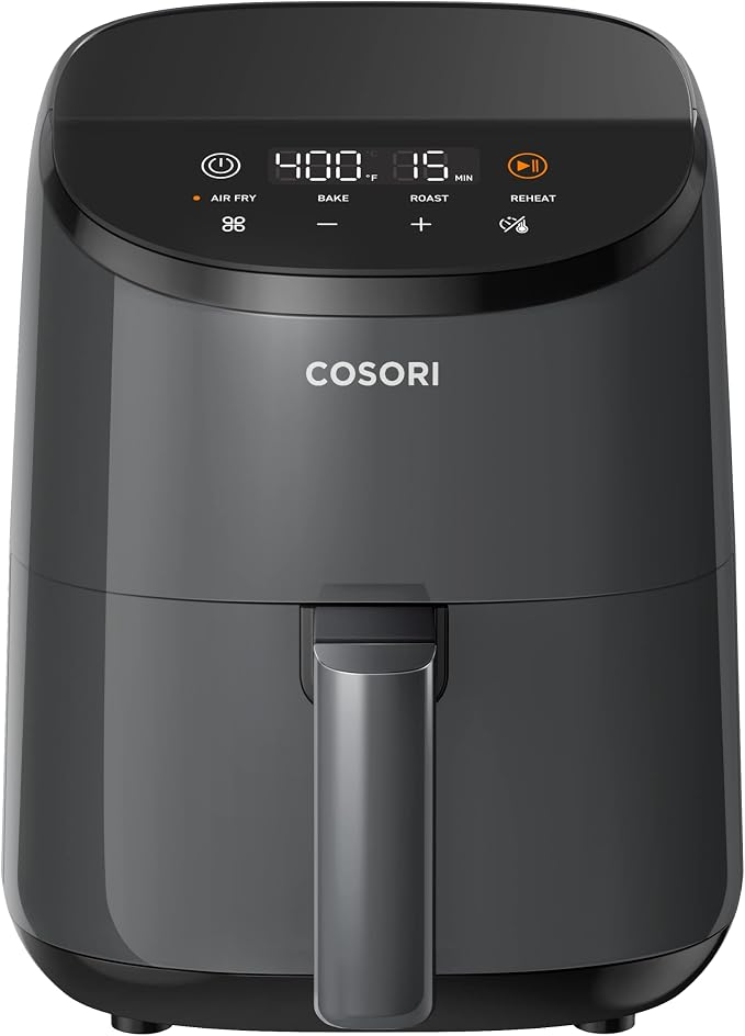 COSORI Small Air Fryer Oven 2.1 Qt, 4-in-1 Mini Airfryer, Space-saving & Low-noise, Nonstick and Dishwasher Safe Basket, 30 In-App Recipes & Air Fryer Liners, 100 PCS Square Disposable Paper Liners
