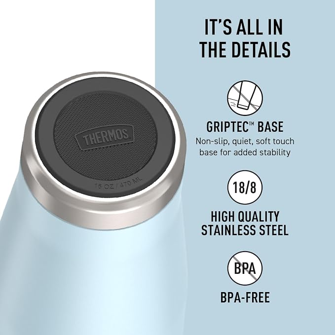 THERMOS ICON SERIES, Stainless Steel Tumbler, Glacier, 16 oz | BPA Free Material
