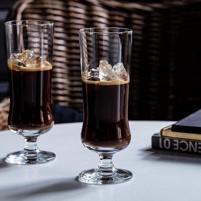 KROSNO Cocktail Glasses Set of 6, 10.1 oz, Avant-Garde Collection | Drinking Glasses for Cocktails, Lead-Free Crystal Glassware, Aperol Spritz Glasses, Dishwasher Safe