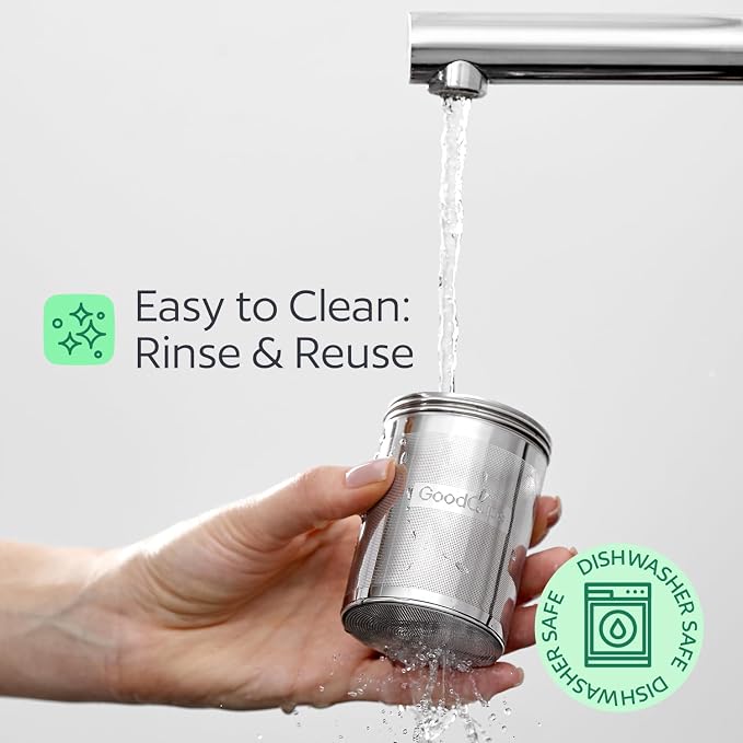 Stainless Steel Tea Infuser for Loose Leaf Tea, Medium (2.05” Diameter x 2.95” Height) – Extra Fine Mesh Strainer with Chain Hook & Lid, Reusable Tea Steeper for Mugs, Cups & Teapots