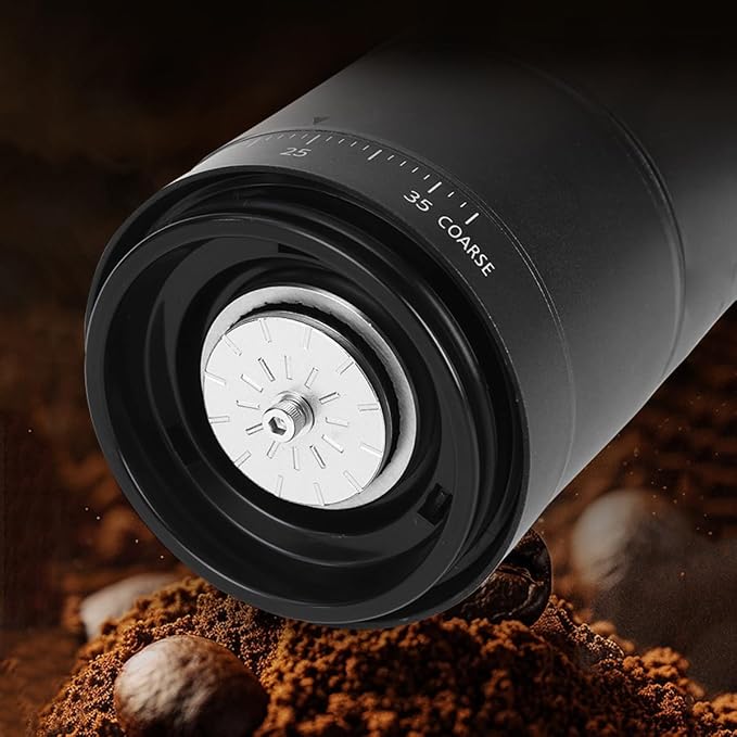 Portable Electric Coffee Grinder with 38 Adjustable Grind Settings – USB Rechargeable Stainless Steel Conical Burr, Coffee Bean Grinder for Espresso, French Press, Travel, Camping, Home & Office Use