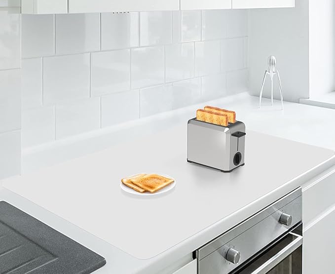 Extra Large Silicone Mat 35.3"x23.5"x0.08", Multipurpose Silicone Mat Thick Heat Resistant Mat Shipped Rolled Up Kitchen Counter Mat Nonslip Silicone Mats for Kitchen Counter Translucent