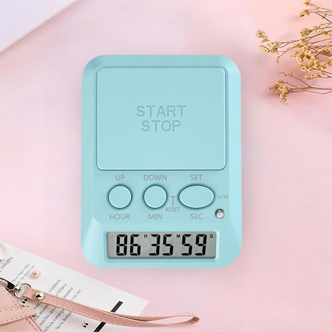 Large LCD Digital Timer with 9999 Days Countdown for Kitchen Gym Work Area Day Hour Second Timer