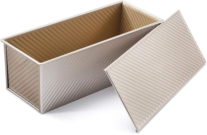 Monfish Large Loaf Pan w Lid Pullman Bread Pan Aluminized Steel