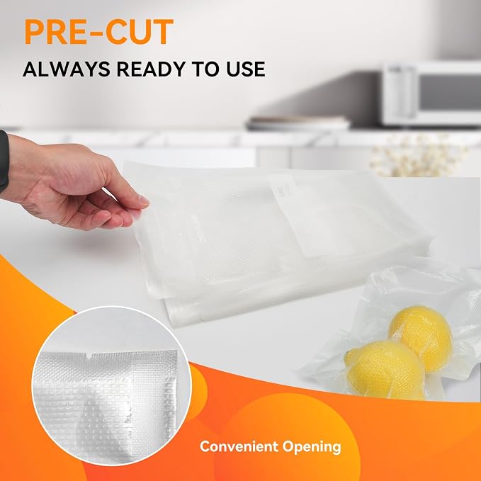 Wevac Vacuum Sealer Bags 11x16" 100 Gallon for Food Saver Vacuum Machine | Sous Vide, Freezer Safe, PreCut, BPA Free, Commercial Grade, Heavy duty, Meal Prep, Soup, Meat, Fish, Hunting, Vac Storage