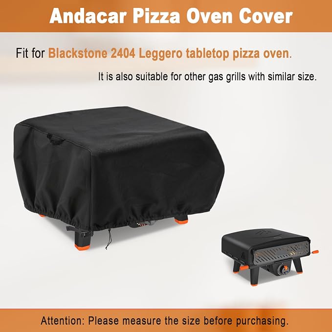 Pizza Oven Cover for Blackstone 2404 Tabletop Pro Pizza Oven | Waterproof Heavy Duty Grill Cover for Blackstone Pizza Oven - 25" L×26" W×11" H