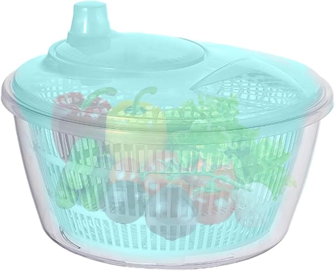 Salad Spinner, Fruits Vegetable Washer Dryer, Fruits And Vegetables Dryer, Lettuce Spinner, Lettuce Vegetables Washer Dryer Drainer Crisper Strainer For Home Kitchen Washing & Drying Leafy Vegetables