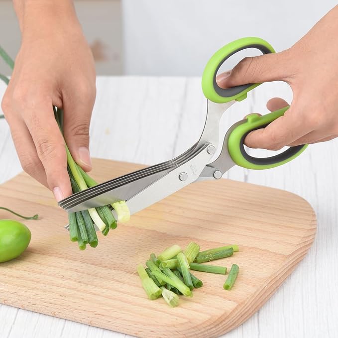 Kitchen Scissors Heavy Duty Multipack of 3 - Stainless Steel Meat Scissors, 5-Ply Herb Shears, All Purpose Kitchen Shears for Poultry, Chicken Shredding