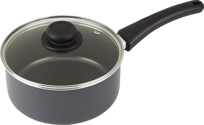 GoodCook Everyday Sauce Pan with Lid, 3 Quart, Black