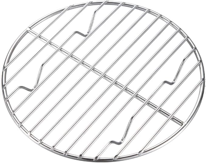 CAMPINGMOON Round Roasting Baking Steaming Cooling Rack Cooking Grid Grill Stainless Steel Fits for Dutch Oven (Diameter φ6.7inch, W17)