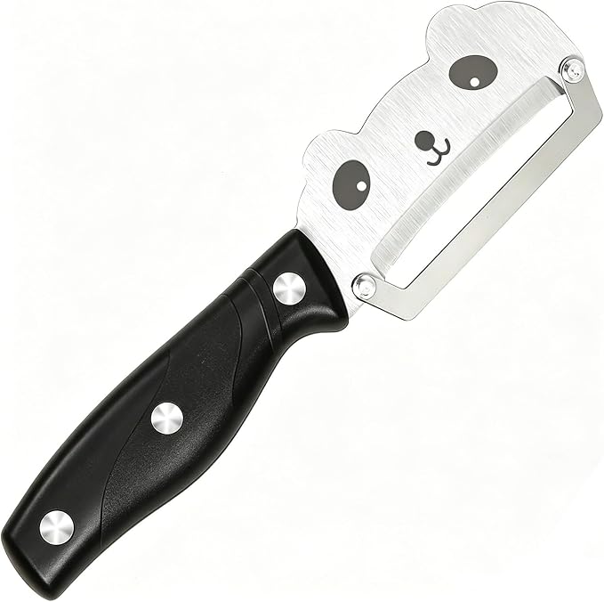 Vegetable Peeler Ergonomic Handle Stainless Steel for Potato Fruit | Multifunctional Kitchen Tool,Thickened Sharp Stainless Blade,Zero Flex Zero Snag,for Cucumber Carrot Pumpkin Sugarcane(Black)