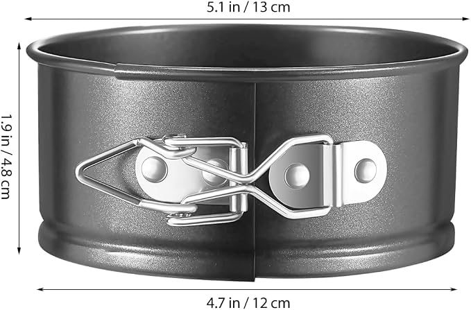 Toyvian 6-Pack Mini Springform Pans 4.72 Inch Round Cake Pans Non-Stick Leakproof Baking Molds for Cheesecakes Quiches and Holiday Desserts