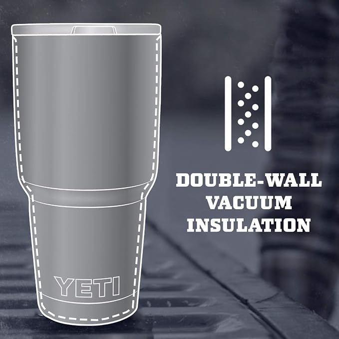 YETI Rambler 20 oz Stainless Steel Vacuum Insulated Tumbler w/MagSlider Lid