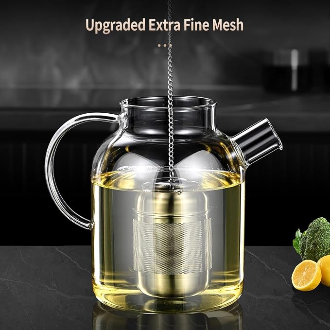 2Pack Tea Strainers for Loose Tea, Extra Fine Mesh Tea Infuser, 316 Stainless Steel Loose Leaf Tea Steeper, Tea Infuser for Loose Leaf Tea (2 Pack - Large + Small)