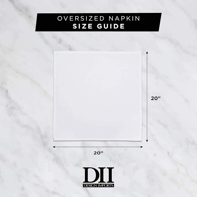 DII Variegated Tabletop Collection, Napkin Set, 20x20, Nautical Blue, 6 Piece