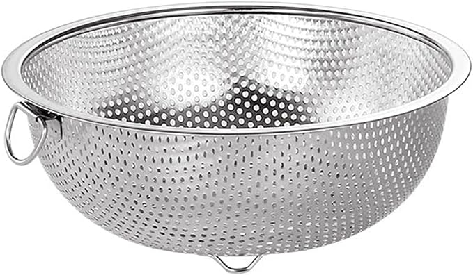 GREATLINK Stainless Steel Colander and Fine Mesh Strainer for Kitchen, 7.7Inch Pasta and Rice Strainer, Small Metal Sieve/Washing Bowl/Pot Drainer/Sifter for Spaghetti, Berry, Fruit, Vegetable