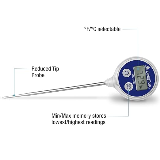 11040 Professional Digital Meat Themometer Waterproof for Kitchen, Food Cooking, Grill, BBQ, Smoker, Candy, Coffee, Blue
