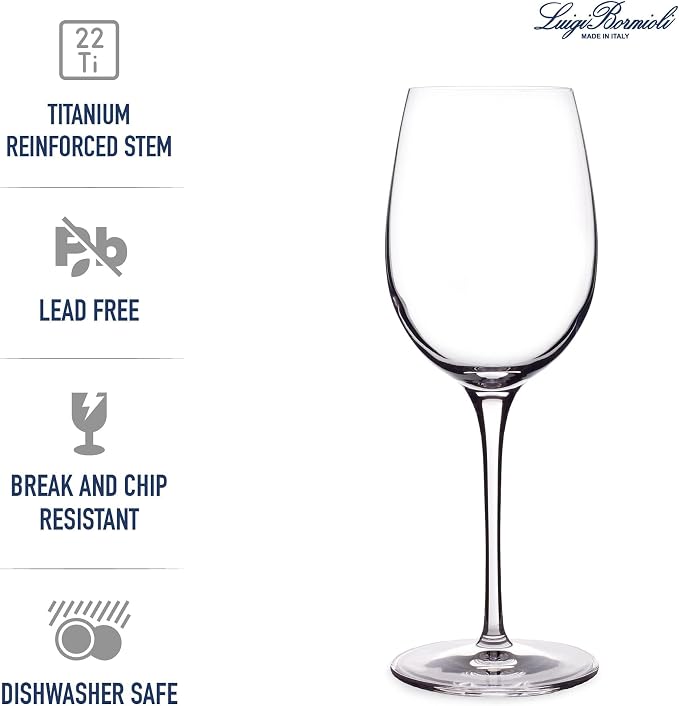 Luigi Bormioli Crescendo Bordeaux Wine Glasses - Clear, Set of 4