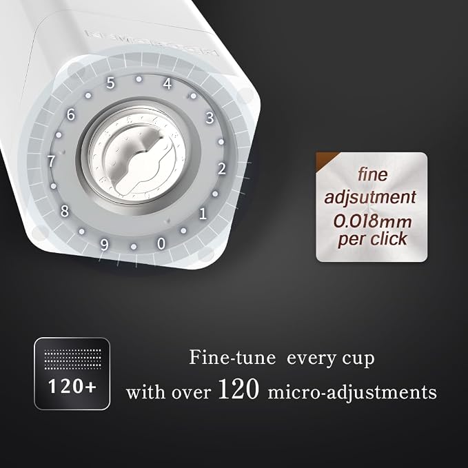FEMOBOOK-A2 White Portable Electric Coffee Grinder, Cordless Burr Grinder | USB Rechargeable Coffee Grinder Magnetic Grounds Cup for Travel & Home Brewing