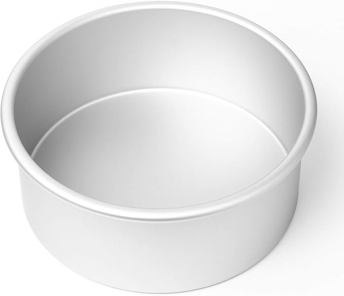 7" x 3" Round Cake Pan, Anodized Aluminum Cake Pan Baking Tin Mold, Professional Bakeware