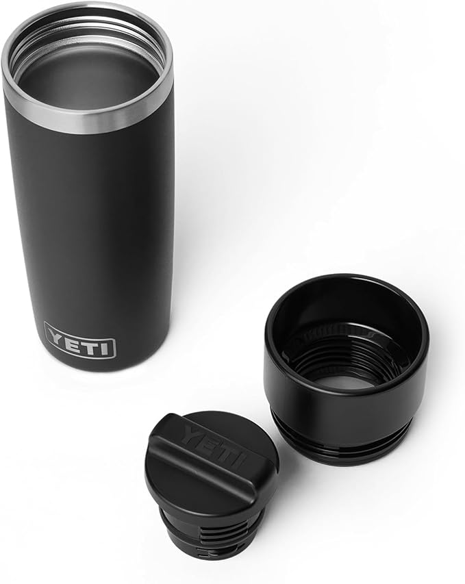 YETI Rambler 16 oz Travel Bottle, Stainless Steel, Vacuum Insulated with Leakproof Commuter Cap, Black