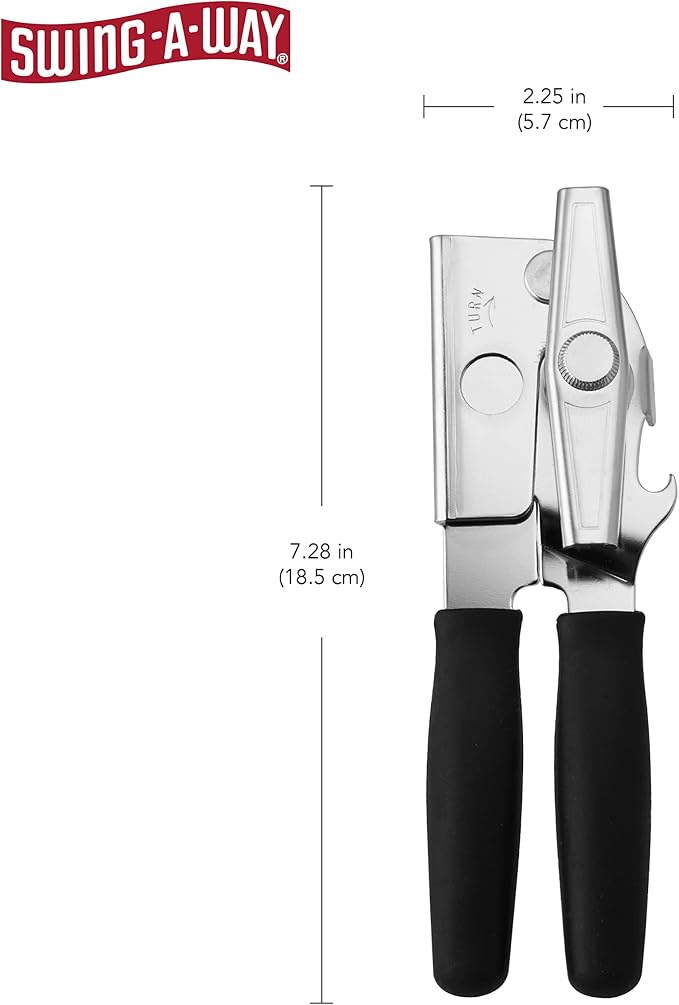 Swing-A-Way Portable Can Opener - WhiteBlack, Set of 2